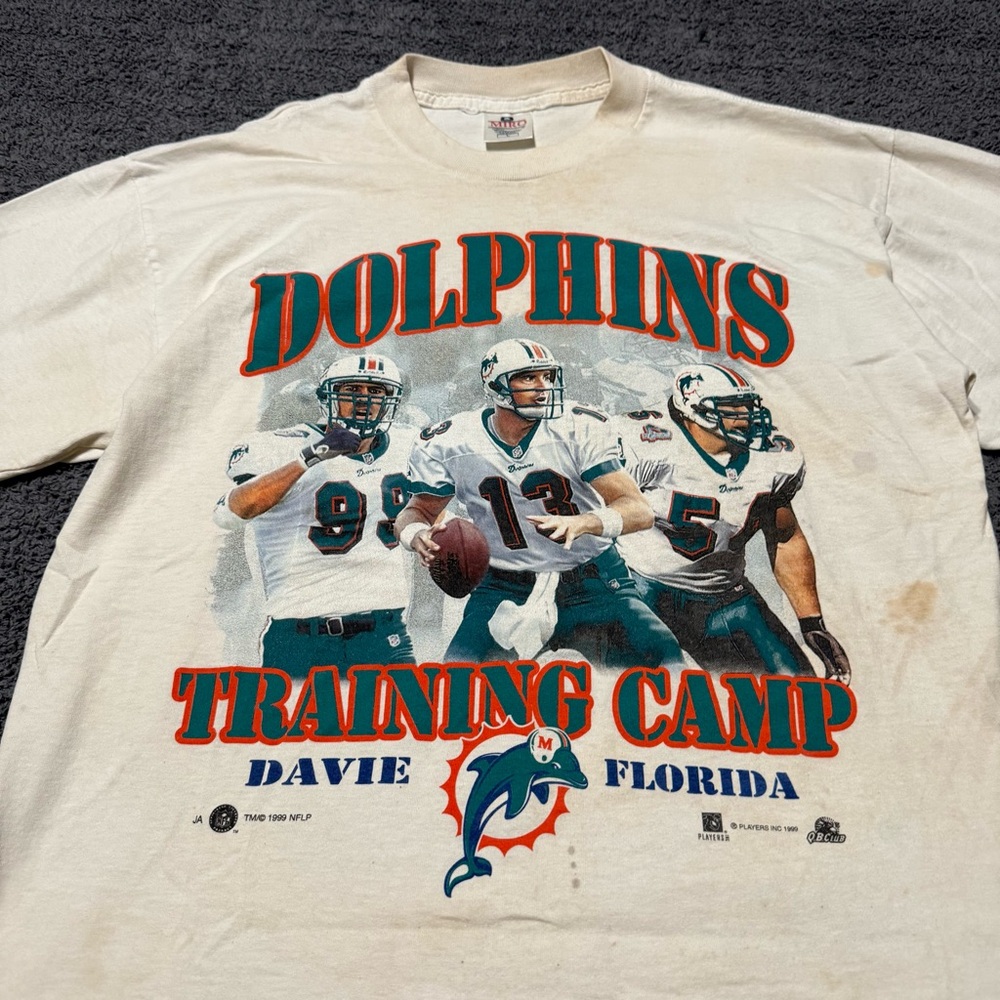 1999 Rare Dan Marino Miami Dolphins Shirt Mens Large Y2K 90s NFL Retro Vintage